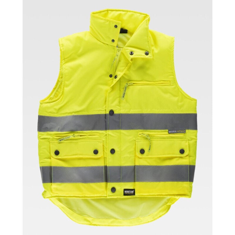 

Chaleco acolchado de alta visibilidad en tejido Oxford WORKTEAM C3209 | XXL - Amarillo A.V.