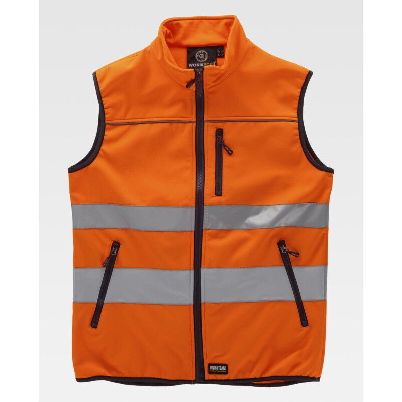 

Chaleco workshell de Alta Visibilidad en tejido Ripstop C2920 | 3XL - Naranja A.V. - Workteam