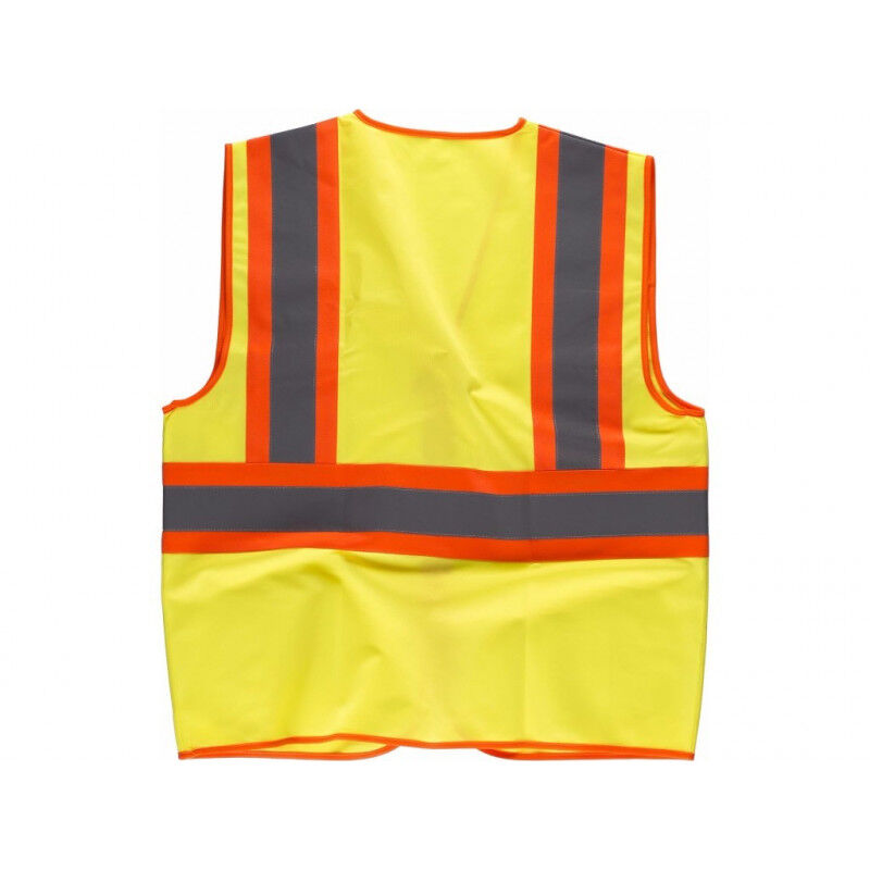

Chaleco de alta visibilidad ribeteado con bies a contraste Fluor C3620 | L - Amarillo A.V.+ Naranja A.V. - Workteam
