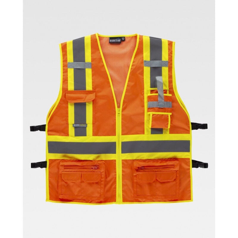 

Chaleco fluor con sistema de sujeción especial C3622 | Naranja AV+Amarillo AV - U - Workteam
