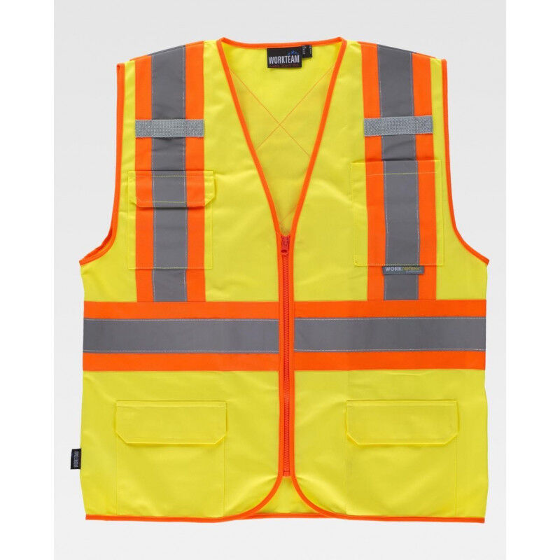 

Chaleco fluor con sistema de sujeción especial C3622 | Amarillo A.V.+ Naranja A.V. - U - Workteam
