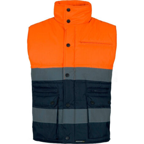 Chaleco Alta Visibilidad de cuello alto con elástico en la cintura WORKTEAM S4035