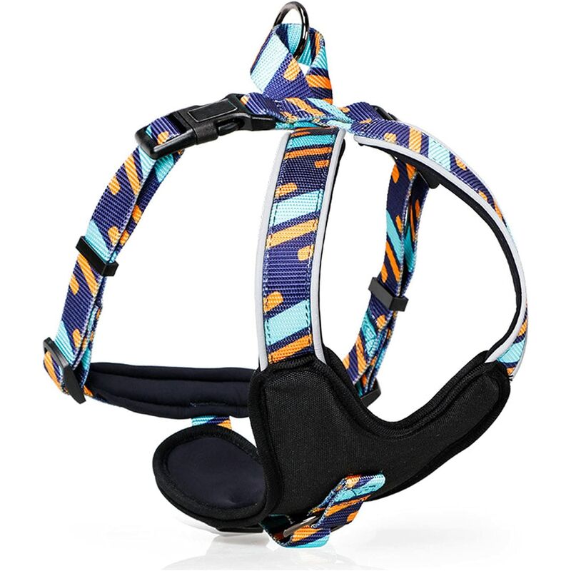 

Chaleco arnés para perros con cordón tipo pecho transpirable en general de verano adecuado para perros pequeños y medianos talla M (azul)