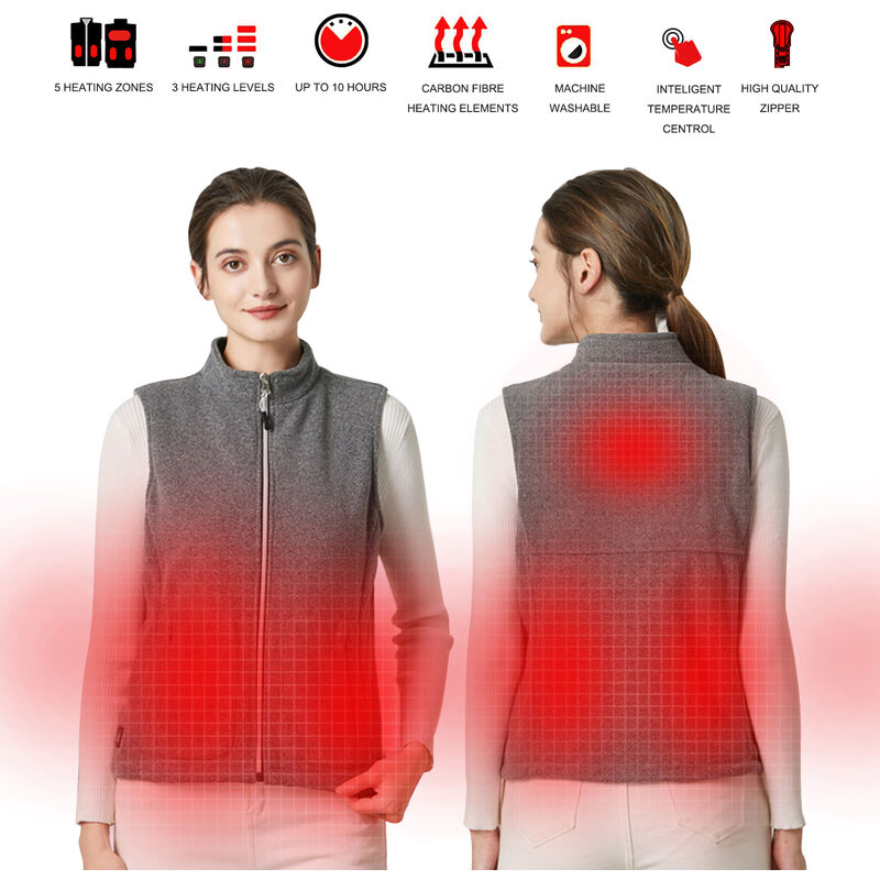 

Chaleco calefactable unisex con carga USB chalecos calientes electricos chaqueta calefactable lavable para mujeres hombres al aire libre en