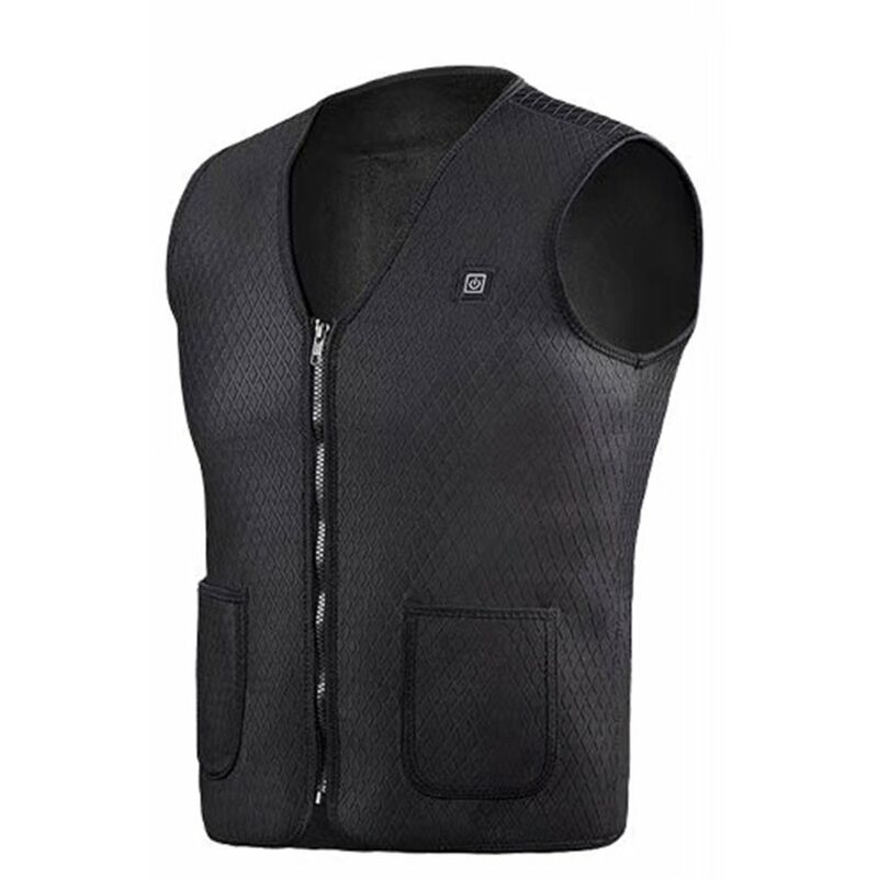

Happyshopping - Chaleco calefactor, Chaleco calefactor con carga USB, Ropa calefactora,Negro, XL