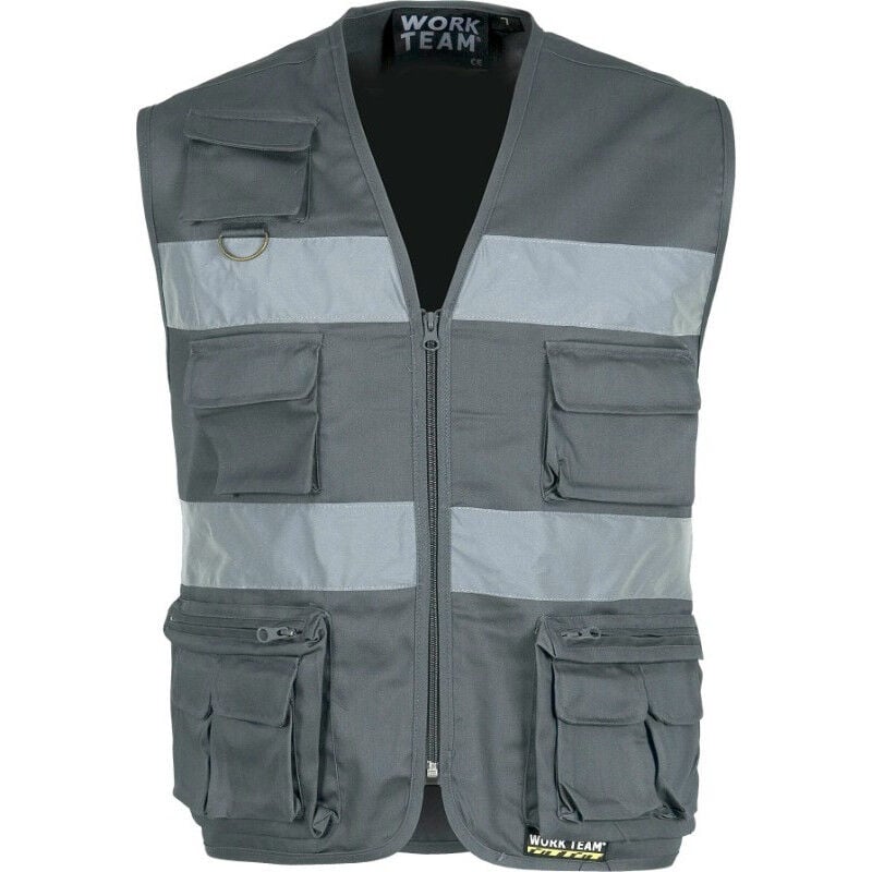 

Chaleco de cuello de pico y cintas reflectantes WORKTEAM Safari S3107 | Gris - XXL
