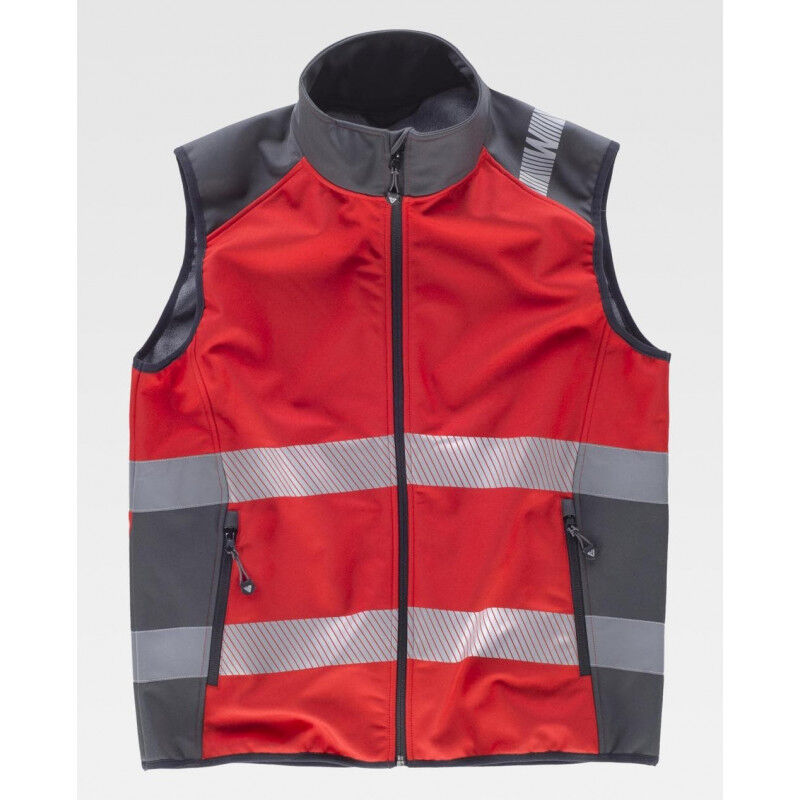 

Chaleco combinado de alta visibilidad en tejido cortavientos Combi S9232 | M - Rojo+Gris Oscuro A.V. - Workteam