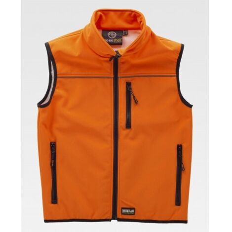 Chaleco con membrana interior transpirable WORKTEAM S9320 WorkShell 3XL Naranja A.V.