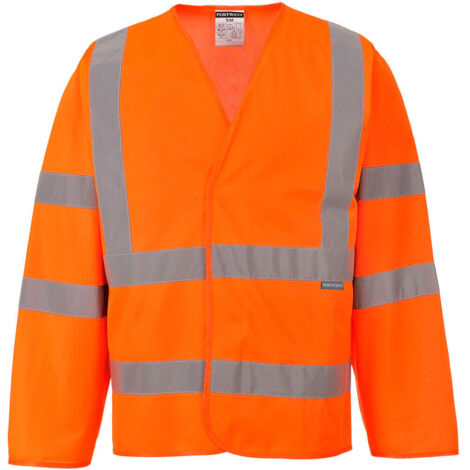 Chaleco de 2 franjas y arnés con mangas largas Naranja 2XL/3XL