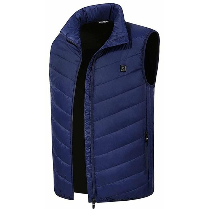 

Happyshop - Chaleco de abrigo con calefaccion USB para exteriores, ropa termica electrica flexible de invierno, cuello alto, pesca, senderismo, ropa
