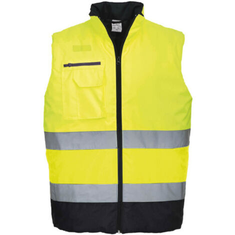 Chaleco de alta visibilidad amarillo/marino 2XL