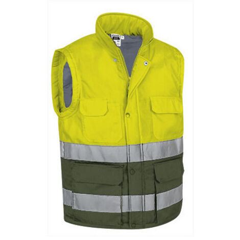 Chaleco de alta visibilidad BERGEN M Amarillo flúor / Verde militar