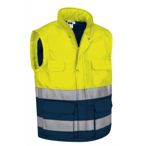 Chaleco de alta visibilidad BERGEN XXL Amarillo fluor / Azul marino
