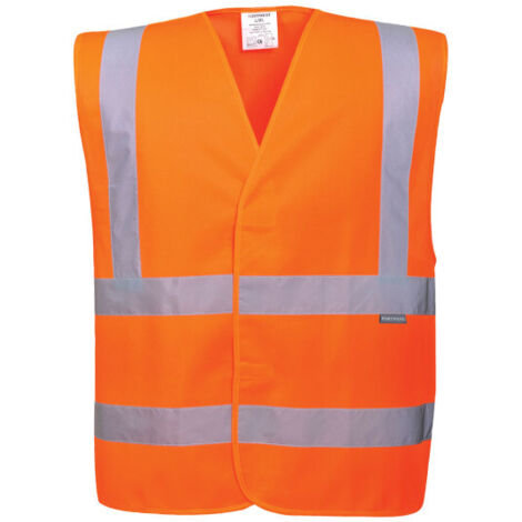Chaleco de alta visibilidad con cierre autoadherente, de 2 bandas C470 4X/5X Naranja