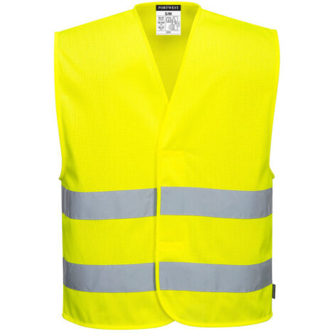 Chaleco de alta visibilidad con malla MeshAir con dos bandas reflectantes C374 L/XL amarillo