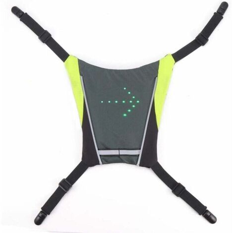 Chaleco de alta visibilidad, mochila reflectante para ciclismo, luz de señal, luces LED para bicicleta con control remoto, ideal para exteriores, senderismo, camping y bicicleta.