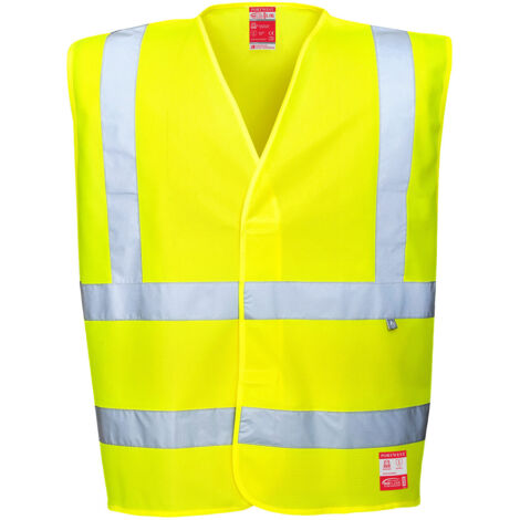 Chaleco de Alta Visibilidad resistente a la electricidad estática y a las llamas Amarillo 4XL/5XL