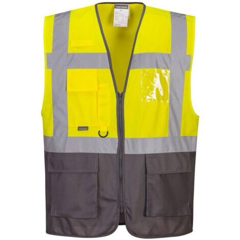 Chaleco de alta visibilidad Warsaw Contrast Executive / Amarillo Gris / XXL