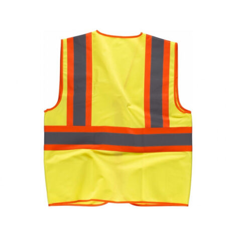 Chaleco de alta visibilidad WORKTEAM ribeteado con bies a contraste Fluor C3620