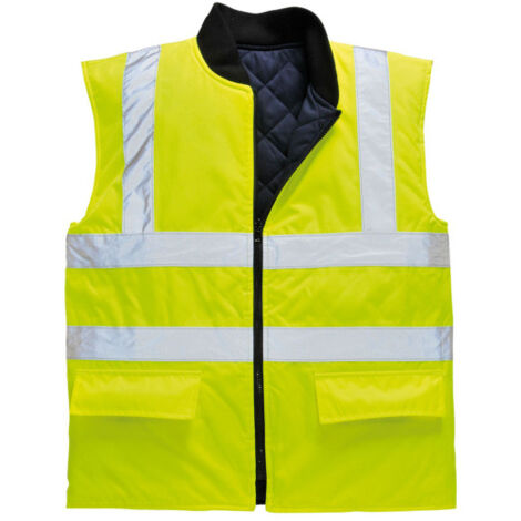 Chaleco de calor flúor naranja/ amarillo reversible 300D Industria S469 4XL amarillo