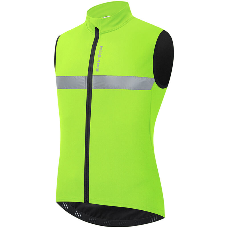 

Chaleco de ciclismo con forro polar para hombre, chaleco de bicicleta de seguridad deportiva reflectante a prueba de viento para montar, correr,