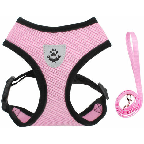 Chaleco de coche para perros, juego de cinturones de seguridad, arnés ajustable para mascotas con cinturón de seguridad, arnés de tela de malla doble transpirable para perros pequeos, medianos y grand