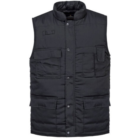Chaleco de protección laboral multibolsillos Shetland S414 XXXL Negro