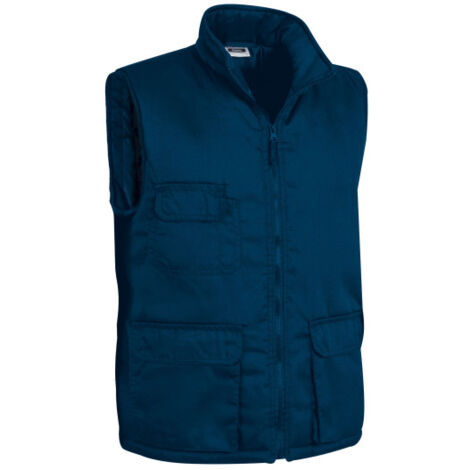 Chaleco de trabajo multibolsillos acolchado VALENTO FABRIC S Azul marino orión