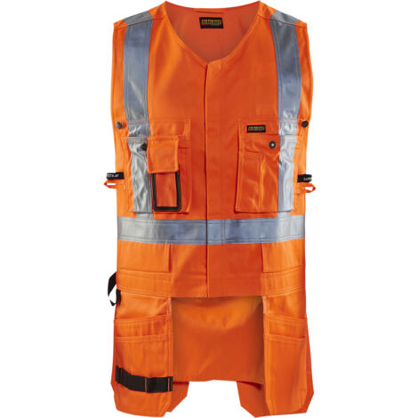 Chaleco de trabajo porta-herramientas de alta visibilidad 3027 - Naranja fluorescente M