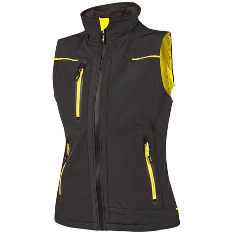 Chaleco de trabajo sin mangas softshell Mujer UNIVERSE - Negro M