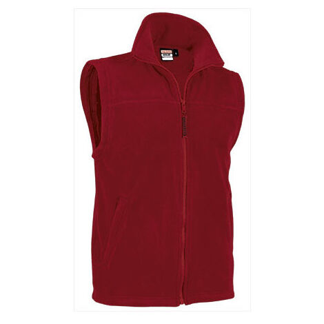 Chaleco en tejido polar antipeeling con alto efecto calórico VALENTO Cerler XXL Rojo loto