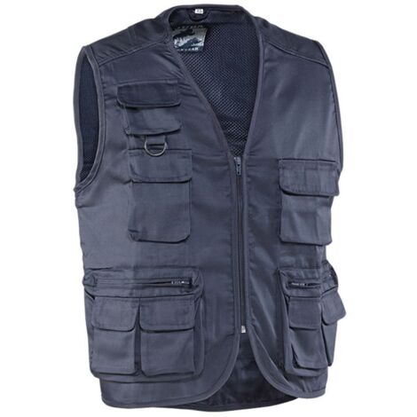 Chaleco fisherman, azul marino, talla m