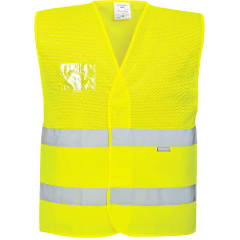 Chaleco HV de punto semi-maille Amarillo 4XL/5XL