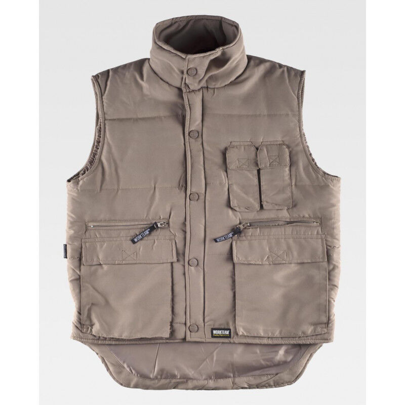 

Chaleco industrial acolchado de cuello alto multibolsillos WORKTEAM S3250 | Verde - S