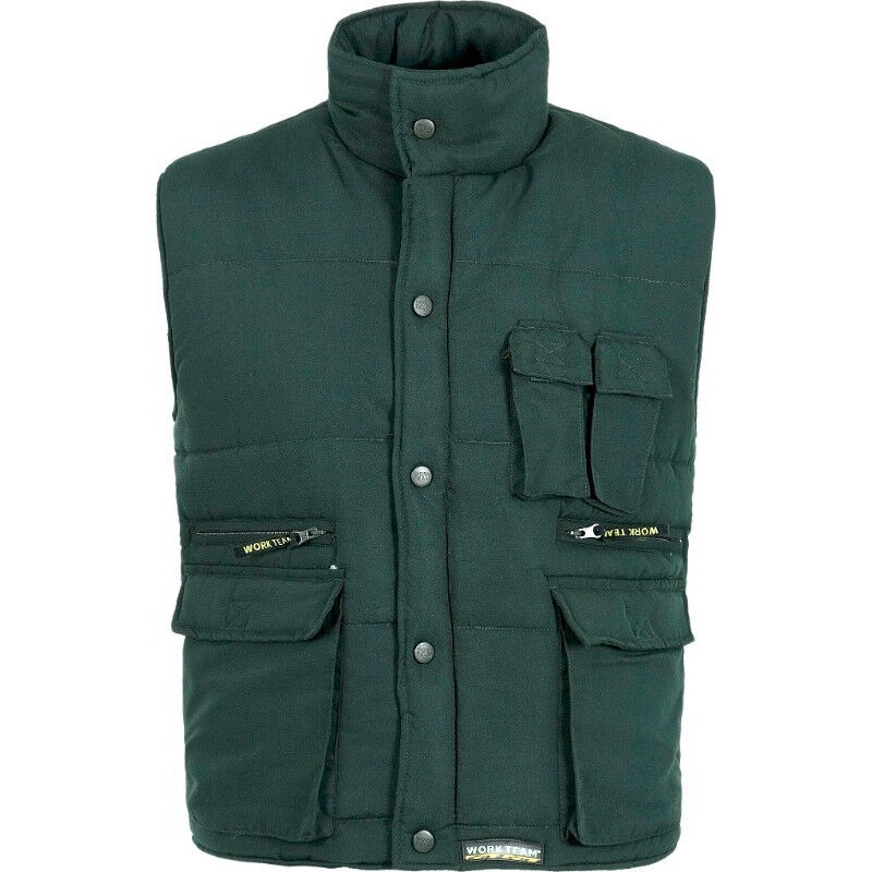 

Chaleco industrial acolchado de cuello alto multibolsillos WORKTEAM S3250 | Verde - XL