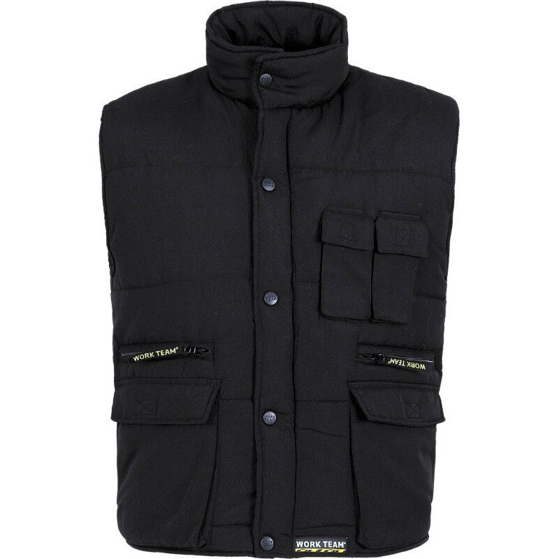 

Chaleco industrial acolchado de cuello alto multibolsillos WORKTEAM S3250 | Negro - S
