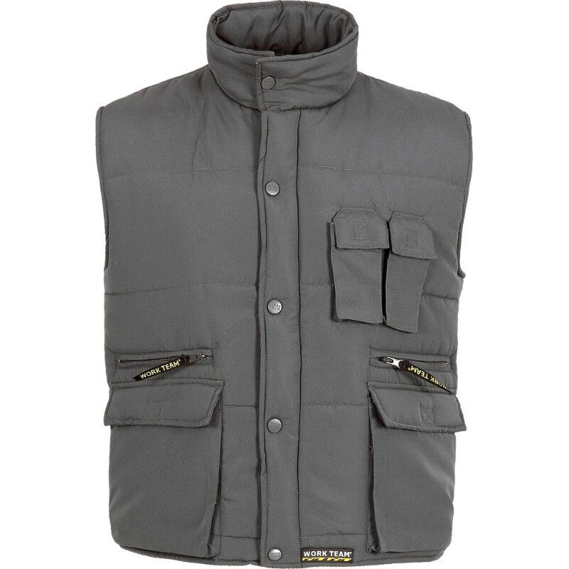 

Chaleco industrial acolchado de cuello alto multibolsillos WORKTEAM S3250 | Gris - M