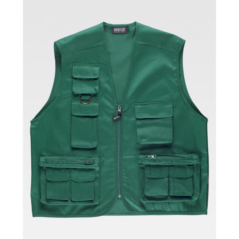 

Chaleco industrial de escote a pico y bolsillos en el pecho WORKTEAM S3100 | Verde - XL
