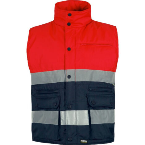 Chaleco industrial de cuello alto combinado con alta visibilidad WORKTEAM S4037