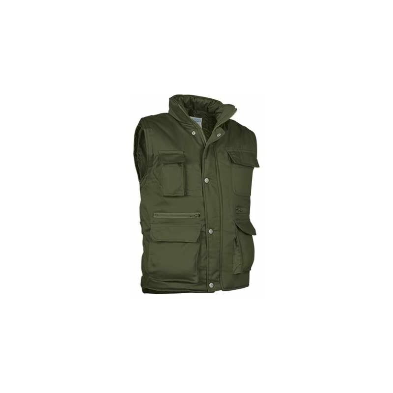 

Chaleco acolchado multibolsillos VALENTO Reporter | XL - Verde militar