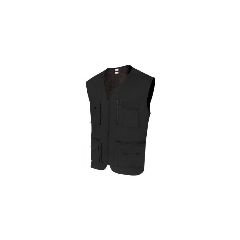 

Chaleco multibolsillos con canesú para logística VELILLA Serie 105901 | Negro - XL