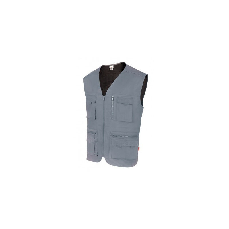 

Chaleco multibolsillos con canesú para logística VELILLA Serie 105901 | Gris - M