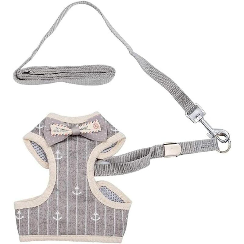 

Chaleco para perros Sling and Leash Juego de cuerdas para tirar Transpirable Pet Puppy Arnés Conjunto Nudos de corbata Cintura acolchada Cinturón de