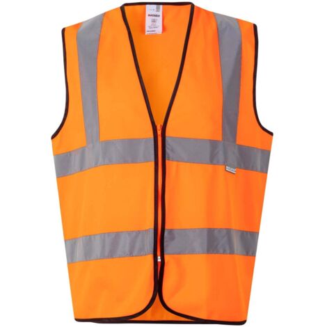 Chaleco Profesional Alta Visibilidad NARANJA FLÚOR M