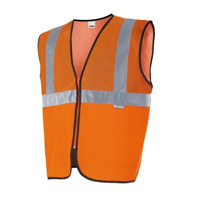 

CHALECO PROFESIONAL CON TEJIDO DE REJILLA ALTA VISIBILIDAD Naranja Flúor XL