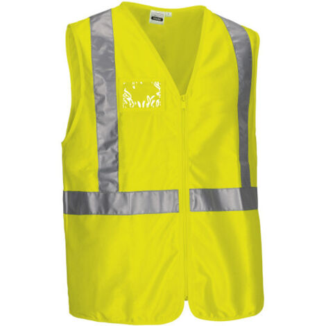 Chaleco reflectante con porta-identificador VENERA L Amarillo Flúor