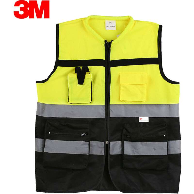 

Chaleco reflectante de alta visibilidad de 10912, ropa de trabajo de seguridad,XXL - 3M