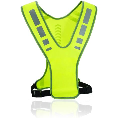 Chaleco reflectante para correr CSPARKV, chaleco de seguridad ajustable para mujeres y hombres, chaleco de ciclismo amarillo transpirable de alta visibilidad, ropa reflectante fluorescente, chaqueta f
