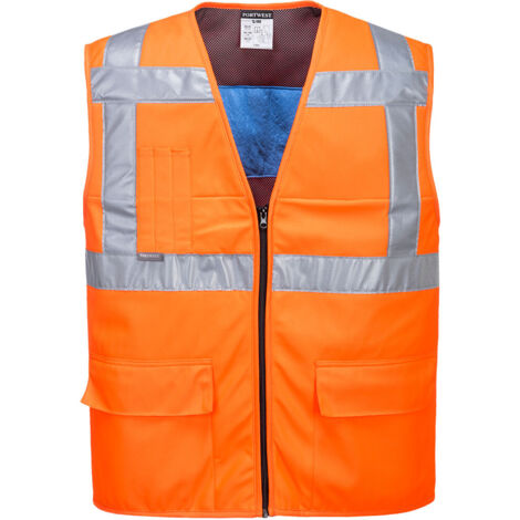 Chaleco refrescante de alta visibilidad para combatir el estrés térmico / Naranja / XX/3X