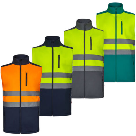 Chaleco soft shell bicolor alta visibilida. Serie 305906